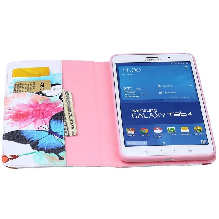 Galaxy Tab 4 10.1 Case, High Quality PU Leather Wallet Case [Card Slots] Damage Resistance and Kickstand Feature... N404