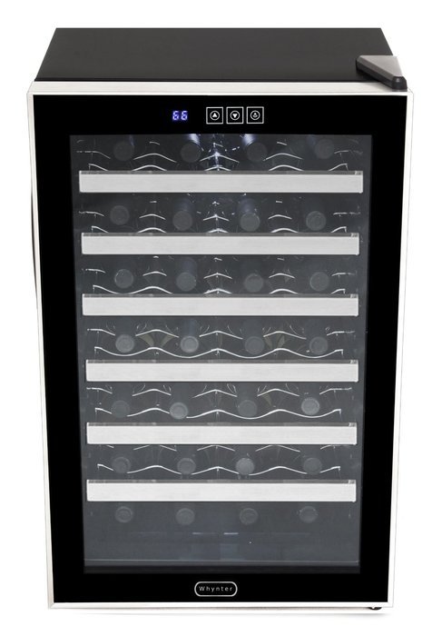 Whynter WC-282TS 28 Bottle Touch Control Freestanding Wine Cooler, Black with Stainless Steel Trim N2