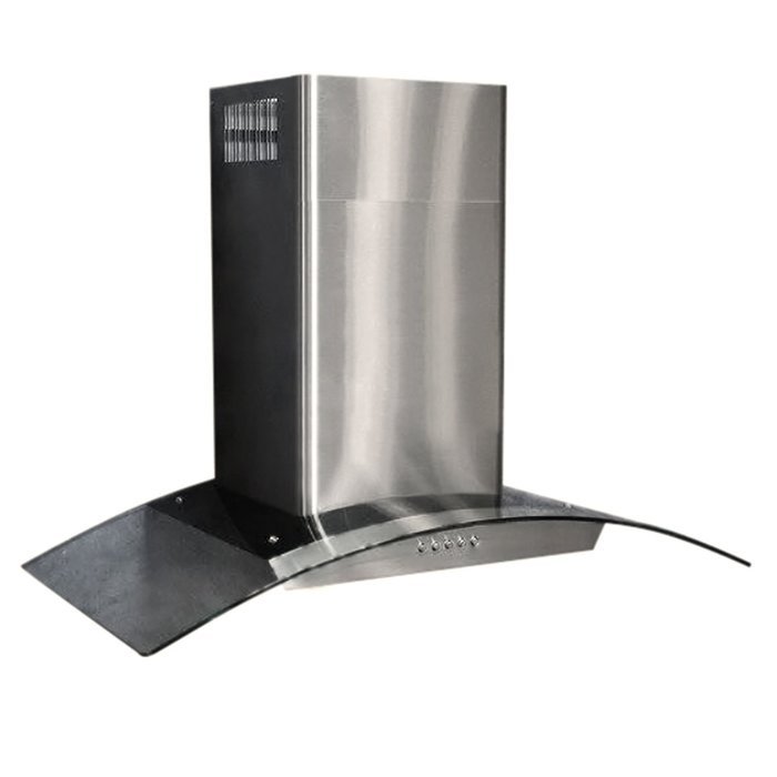 CAVALIERE 30" Wall Mounted Stainless Steel / Glass Kitchen Range Hood 860 CFM Spagna Vetro Econo Series SV198D... N2