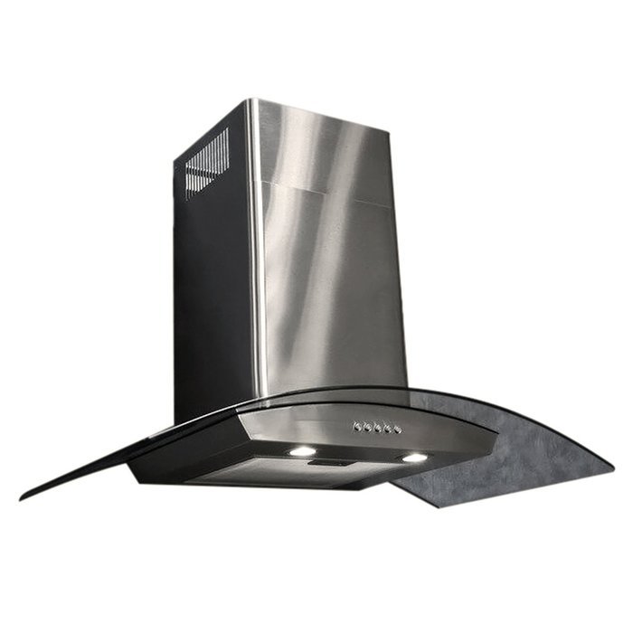 CAVALIERE 30" Wall Mounted Stainless Steel / Glass Kitchen Range Hood 860 CFM Spagna Vetro Econo Series SV198D... N3