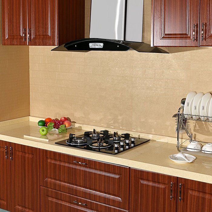Windmax 24 Inches 3.3KW Kitchen Glass Built-in 4 Burners Gas Hob Cooktop Cook Top N7