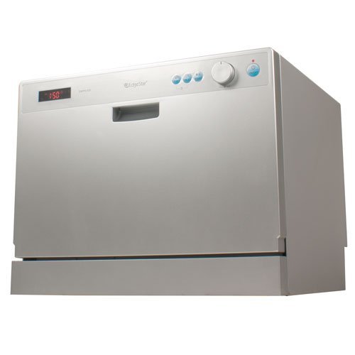 EdgeStar 6 Place Setting Countertop Portable Dishwasher - Silver N2