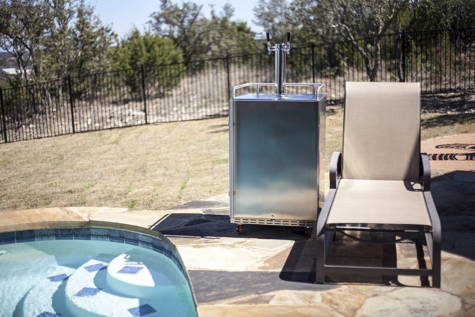 EdgeStar Full Size Dual Tap Built-In Outdoor Kegerator - Stainless Steel