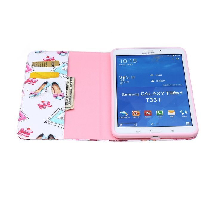 Galaxy Tab 4 10.1 Case, High Quality PU Leather Wallet Case [Card Slots] Damage Resistance and Kickstand Feature... N460