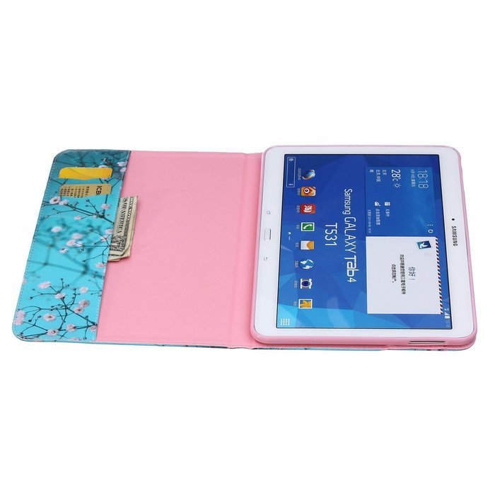 Galaxy Tab 4 10.1 Case, High Quality PU Leather Wallet Case [Card Slots] Damage Resistance and Kickstand Feature... N464