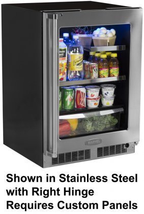 Marvel MP24BRF3LP Professional Beverage Refrigerator with MaxStore Crisper, 24", Black