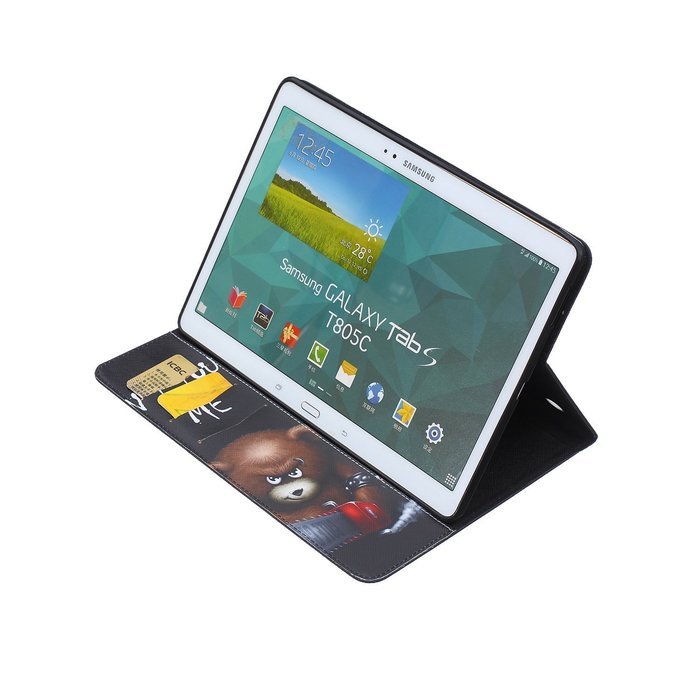 Galaxy Tab 4 10.1 Case, High Quality PU Leather Wallet Case [Card Slots] Damage Resistance and Kickstand Feature... N507