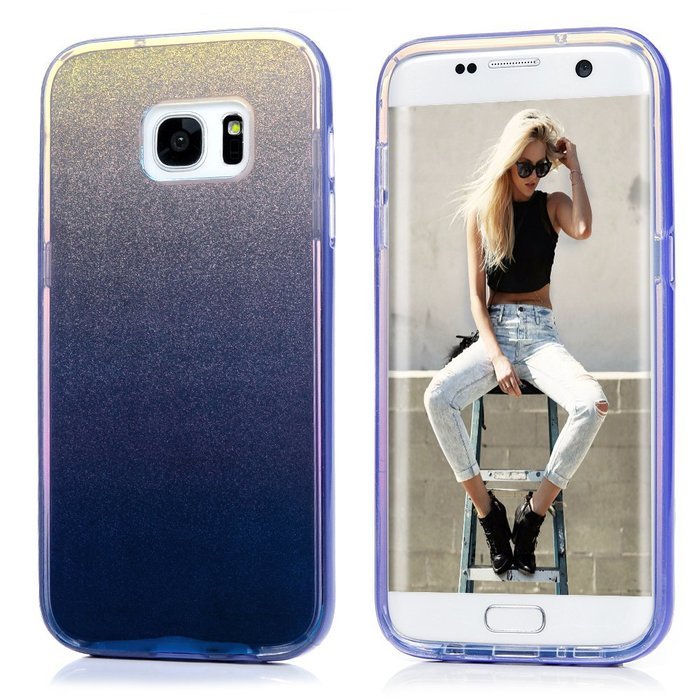 Badalink Galaxy S7 Edge Case 3 in 1 Shockproof Drop Protection Soft TPU Protective Inner Bumper + PC Frame with... N40