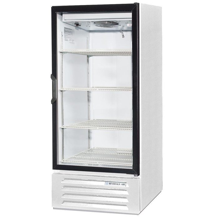 Beverage-Air LV10-1-W-LED LumaVue 24" One Section Refrigerated Glass Door Merchandiser with LED Lighting 10 cu.ft...
