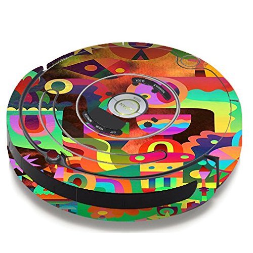 Skin Decal Vinyl Wrap For IRobot Roomba 650 655 Vacuum / Colorful Cartoon Design