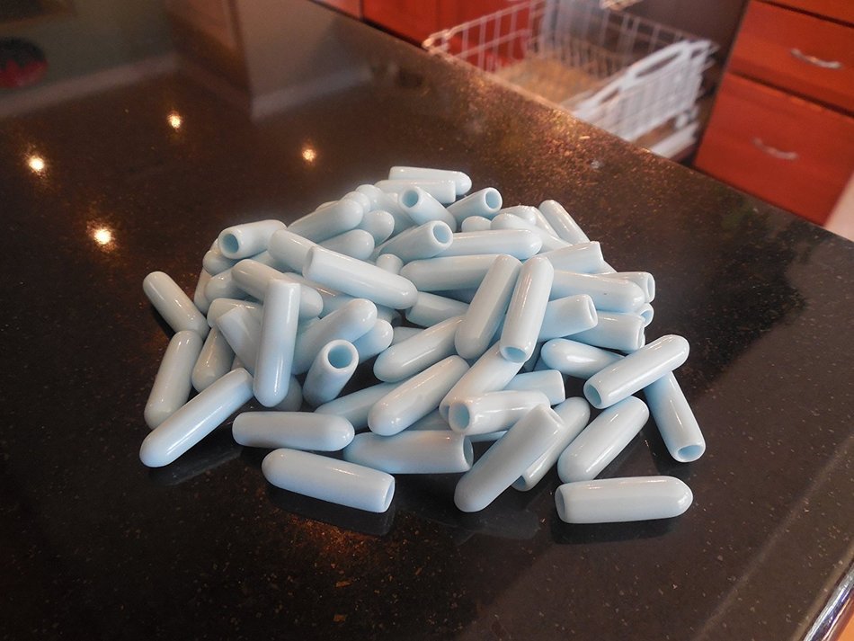 50 Dishwasher Rack TINE Repair Caps - (Lt. BLUE)