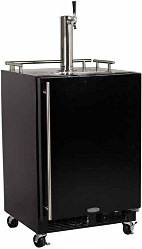Marvel ML24BTSMRB Mobile Draft Beer Dispenser Double Tap Black Door, 24", Black