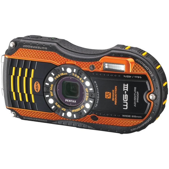 Pentax Optio WG-3 black 16MP Waterproof Digital Camera with 3-Inch LCD Screen (Black) N12