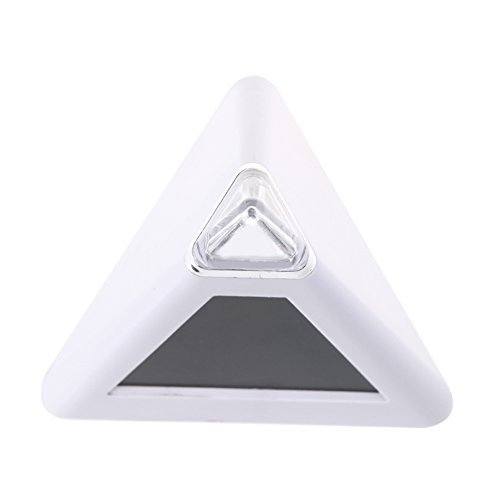 7 LED Color Changing Pyramid Digital LCD Alarm Clock Thermometer C/F Desktop Table Clocks Despertador Weather... N4