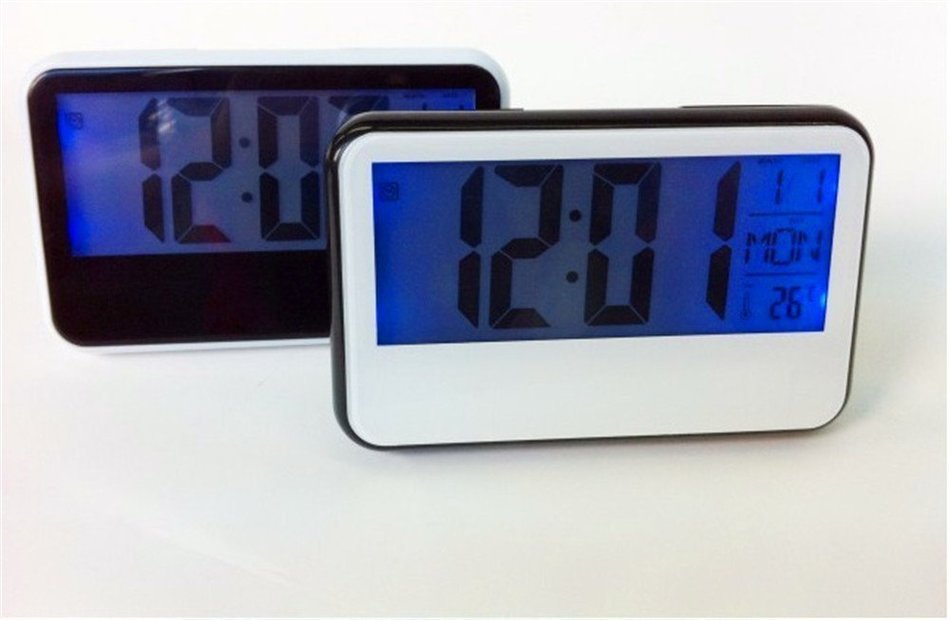 Surborder Shop Digital Alarm Clock Battery Operated with Large Display, Snooze - Travel Alarm Clock and Home Alarm... N26