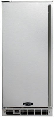 15" Outdoor Ice Maker With Half Moon Style Ice Cubes No Drain Required Self Closing Door 15 lbs. Ice Storage Daily...