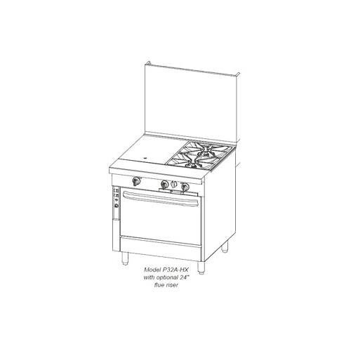 Southbend 32 in. Heavy Duty Range 2 Burner/Griddle - P32D-XG