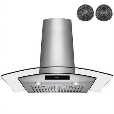 AKDY 36'' 400 CFM Convertible Wall Mount Range Hood N12