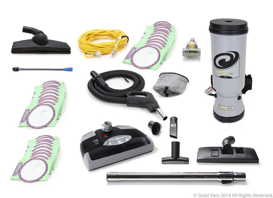 NEW Fully Loaded More Powerful Proteam MegaVac 10 qt Backpack Vacuum Cleaner 10 quart Mega Vac N2
