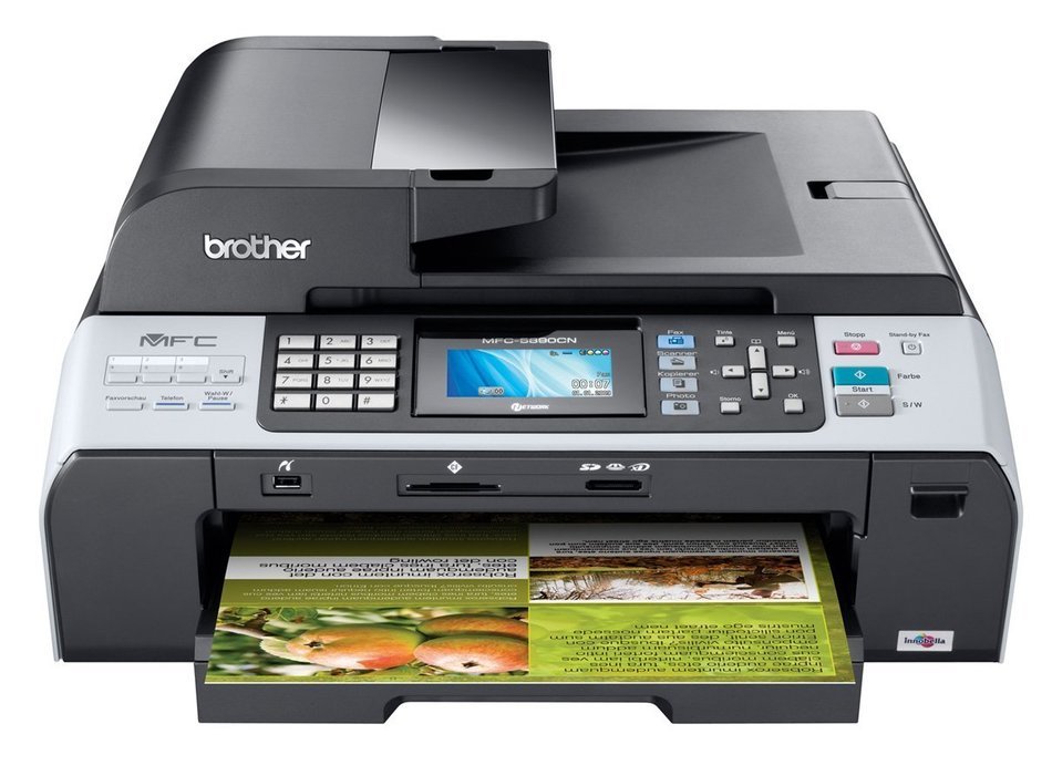 Brother MFC-5890CN Professional-Series Color Inkjet All-in-One with Networking and Large-Size Printing N3