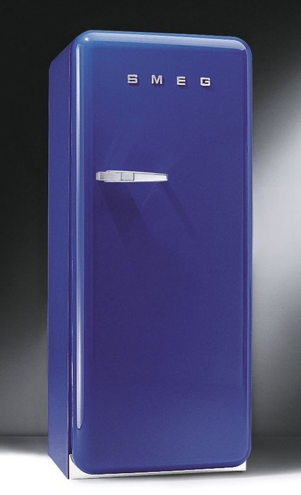 Smeg FAB28UBL 9.22 cu. ft. 50's Style Refrigerator - Blue, Left Hinge