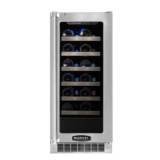 Marvel Professional MPRO3WCMBSLR 15 Wine Cellar 24-Bottle Capacity, Blue LED, Right Hinge withLock N2