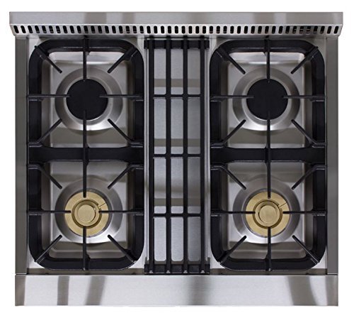 AGA APRO30AGSS 30" Professional Gas Range with RapidBake Convection, Stainless Steel N4