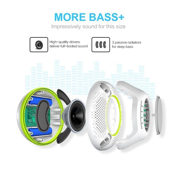 COWIN COWIN-Swimmer Waterproof Bluetooth Speaker 4.0 Portable Floating Wireless Speakers IPX7 with 10W Plus Deep... N3