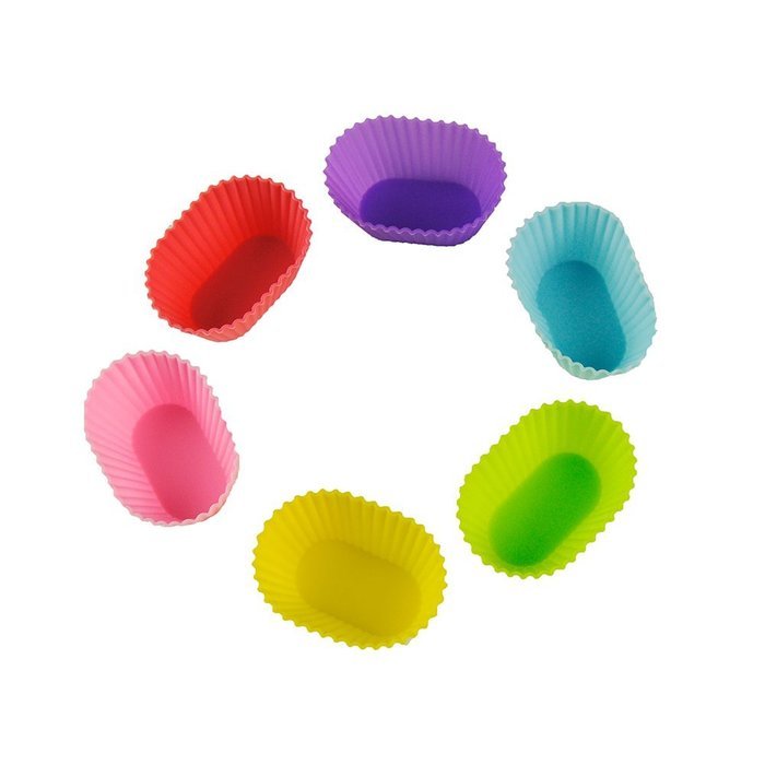 TANGCHU 24-pack Reusable Silicone Muffin Baking Cups Cupcake Liners Baking Molds Triangle Shape N32