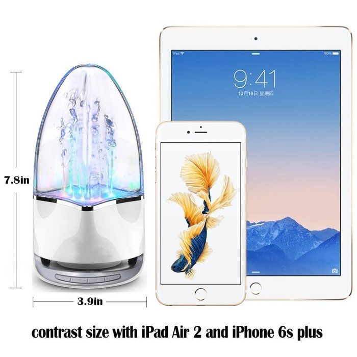 KoTeel Wireless Bluetooth Speaker Water Dancing Speaker for Smartphones Tablets MP3 MP4(White) N3