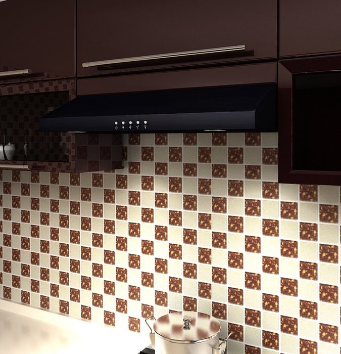 FIREBIRD New 30-Inch 3-Speed Stainless Steel Slim Under Cabinet Range Hood FB-BK5710Y (Black) N3