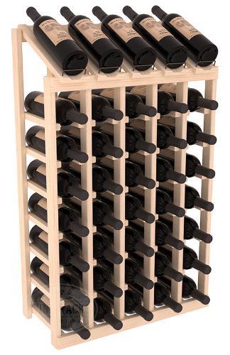 Wine Racks America Ponderosa Pine 5 Column 8 Row Display Top Kit. 13 Stains to Choose From! N6