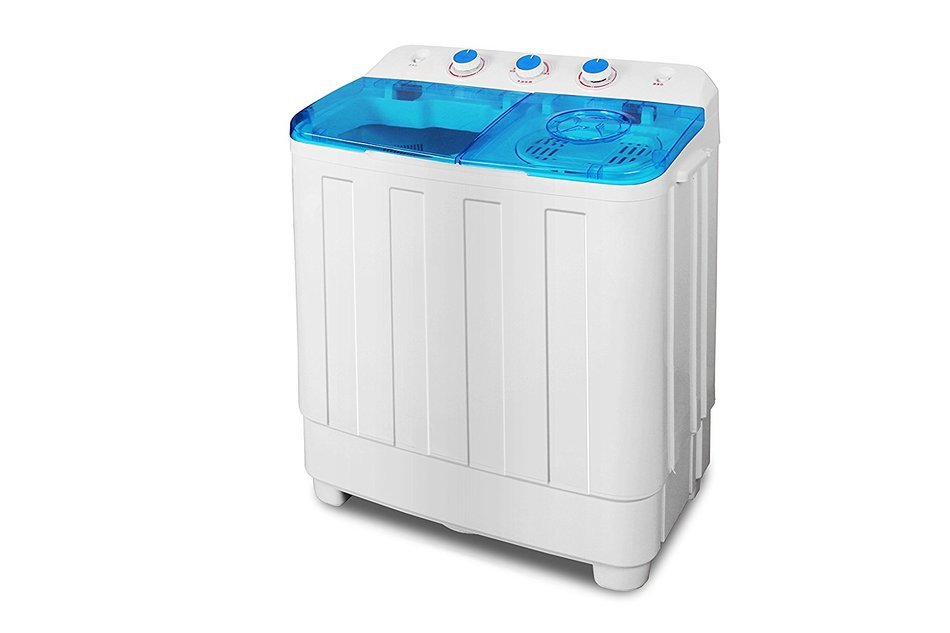 Bismi Portable Compact Washer and Spin Dry Cycle with Built in Pump (10-12lbs Capacity & Spin Dryer) N2