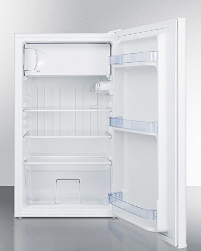 Summit CM406W Counter Height Refrigerator-freezer in White for Residential Use, with Manual Defrost, Glass Shelves... N3