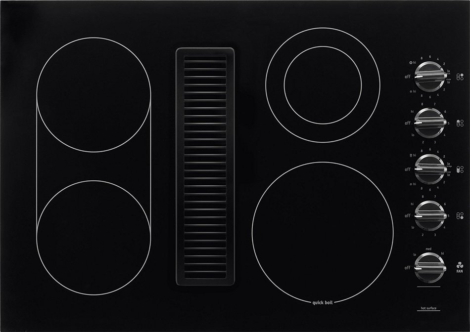 Frigidaire 30" Smoothtop Electric Black Cooktop with Built-In 500 CFM Downdraft Exhaust and Pro-Select&reg; Controls... N8