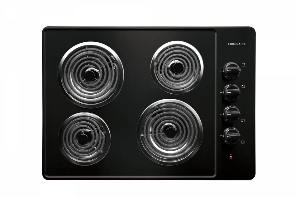 Frigidaire: FFEC3005LB 30'' Electric Cooktop with 4 Coil Heating Elements and Ready-Select Controls: Black