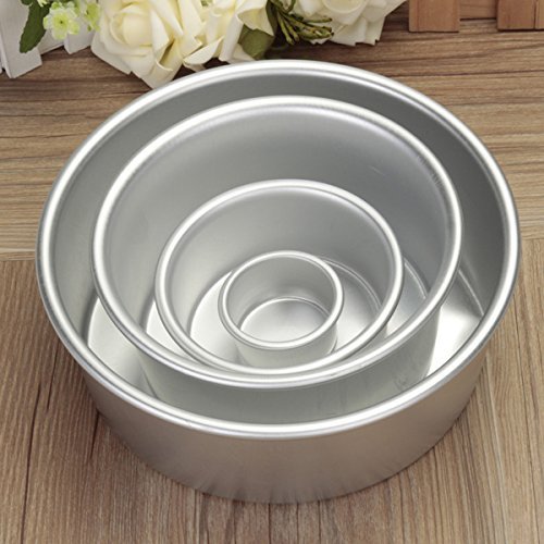 Bluelover Aluminum Alloy Non Sticky Round Cake Mould Baking Pan Bakeware N4
