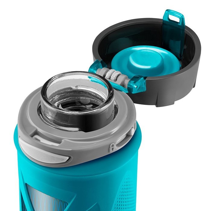 Zulu Atlas Glass Water Bottle with Flip Lid N25