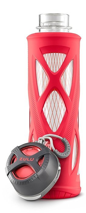 Zulu Atlas Glass Water Bottle with Flip Lid N29