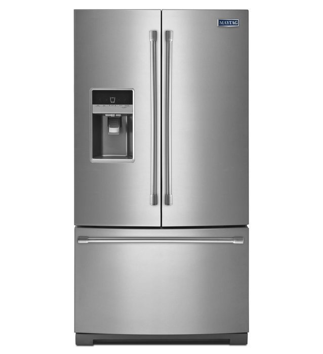 Maytag MFT2574DEM Ice2O 24.7 Cu. Ft. Stainless Steel French Door Refrigerator - Energy Star