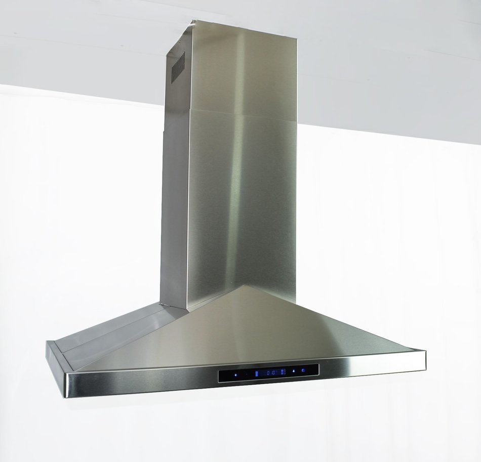 Golden Vantage Stainless Steel 36" Euro Style Island Mount Range Hood N4