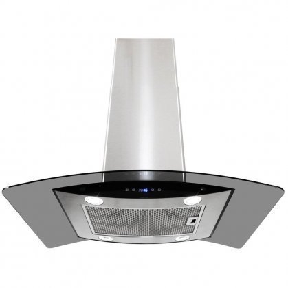 AKDY AIR63B30 30" Island Mount Range Hood with 870 CFM 55 dB Innovative Dual Side Touch 3 Fan Speed Delayed Auto...