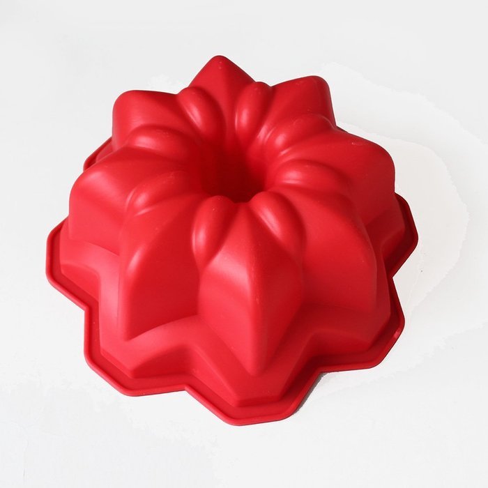 X-Haibei Fancy Bundt Cake Pan Chocolate Ice Cream Bakeware Silicone Mold 8.5inch N2
