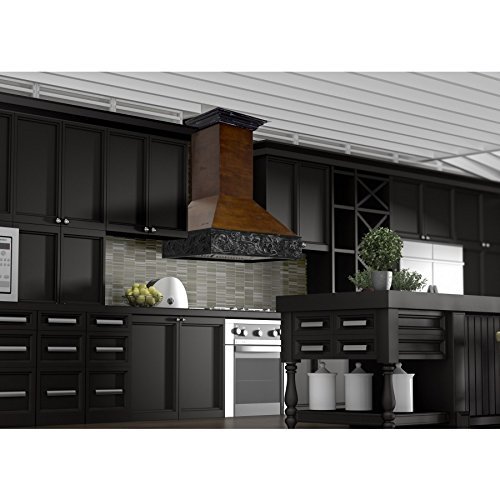 1200 CFM Wall Mounted Range Hood Size: 17.5" H x 48" W x 21.5" D, Finish: Walnut and Antigua N4
