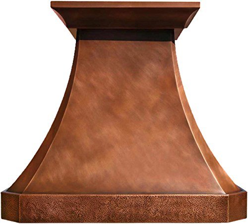 Custom Copper Exhaust Hood (30", light)