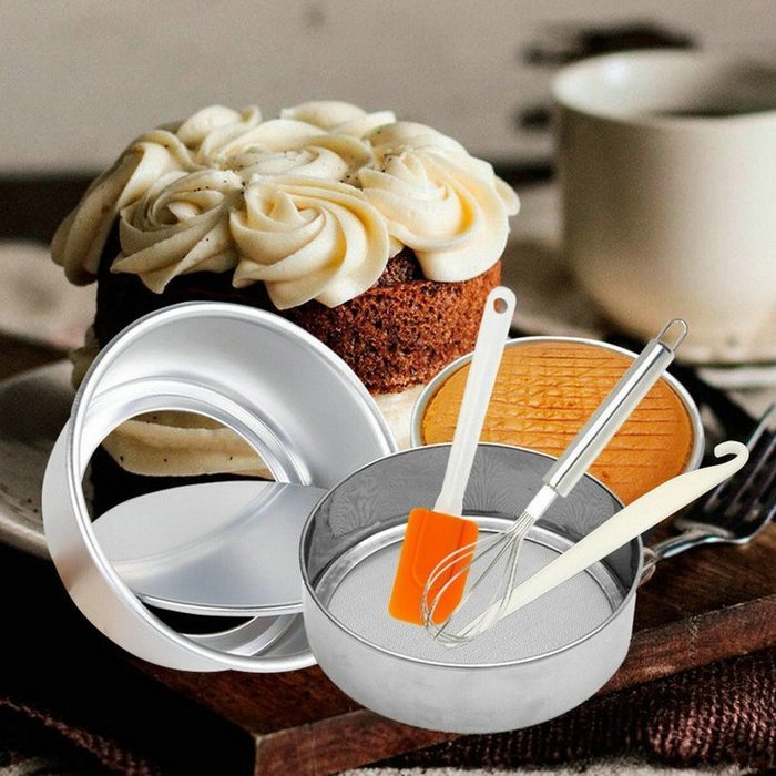 EOZY Aluminum Alloy Bakeware Round Mousse Cake Pan 8-inches N2