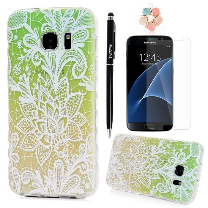 Badalink Galaxy S7 Case Shock-Absorbing Drop Protection TPU Bumper Protective Back Cover Slim-Fit Flexible Easy... N46