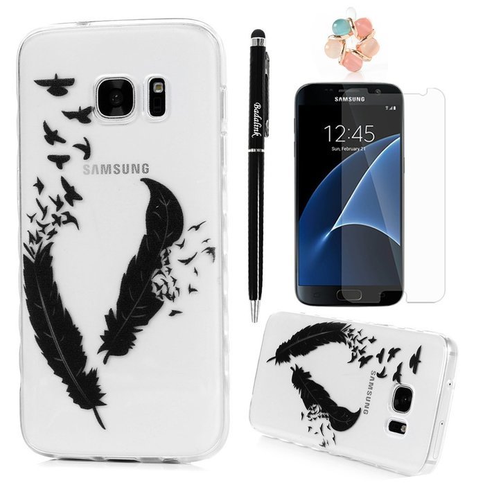 Badalink Galaxy S7 Case Shock-Absorbing Drop Protection TPU Bumper Protective Back Cover Slim-Fit Flexible Easy... N50