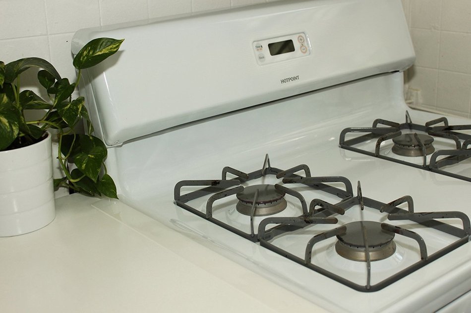 Kohzie Silicone Stove Counter Gap Cover WHITE, Stove Gap, Gap cap for stoves (Set of 2) N10