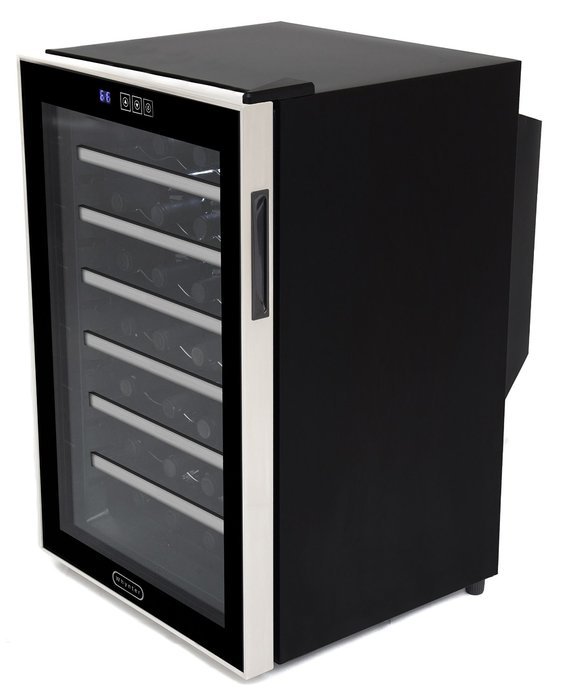 Whynter WC-282TS 28 Bottle Touch Control Freestanding Wine Cooler, Black with Stainless Steel Trim N4